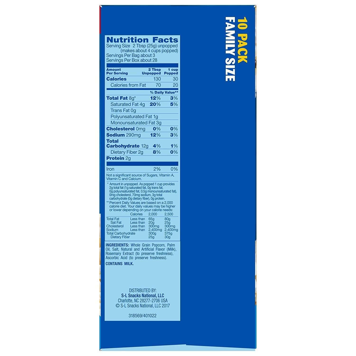 Pop Secret Popcorn, Homestyle, 10-Count Box (32 Ounces)