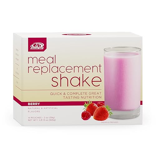 AdvoCare Meal Replacement Shake - Convenient, Delicious Shake Mix with Vitamins, Fiber & Protein - Contains Whey Protein, Oat Fiber, Biotin & More