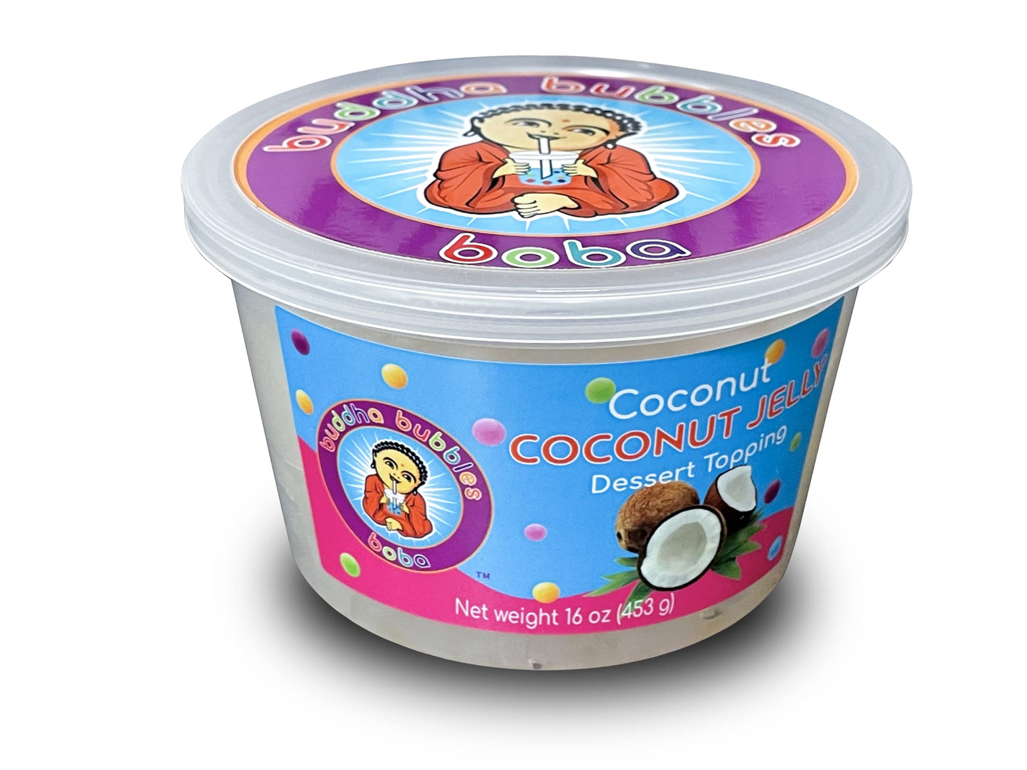 Premium Coconut Jelly Dessert Topping by Buddha Bubbles Boba (Coconut Jelly)