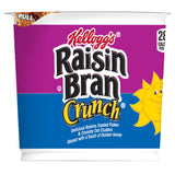 Kellogg's Raisin Bran Crunch Breakfast Cereal Cups, Fiber Cereal, Made with Real Fruit, Original, 33.6oz Case (12 Cups)