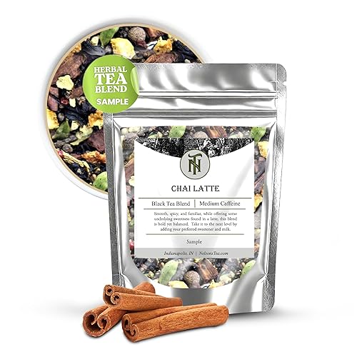 Nelson's Tea - Chai Latte (Caffeine Free) - Honeybush, cinnamon, cardamom seeds, clove, ginger root, allspice, cardamom pods, toasted coconut