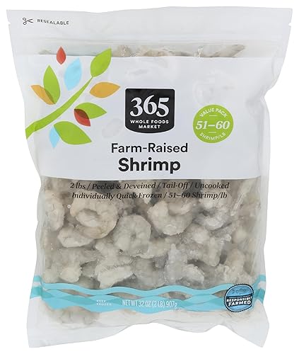 365 by Whole Foods Market Shrimp 51-60 Peeled & Deveined, 32 OZ