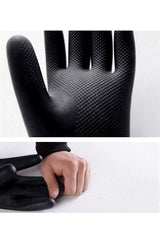 Hoocozi 1Pair Extra Long Reusable Black Latex Gloves, 23.6"