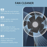 Lunkun Fan Cleaner Spray, Household Powerful Fan Cleaner, Effortless Fans Blade Cleaners No-Rinse, Degreasing & Dust Removal Formula, Quick Wipe Clean