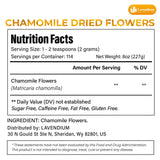 Lavendium, Premium 8oz Dried Chamomile Flowers, 100% Natural & Pure Whole Chamomile Blossoms, No Additives or Preservatives, Non-GMO, Plant-Based