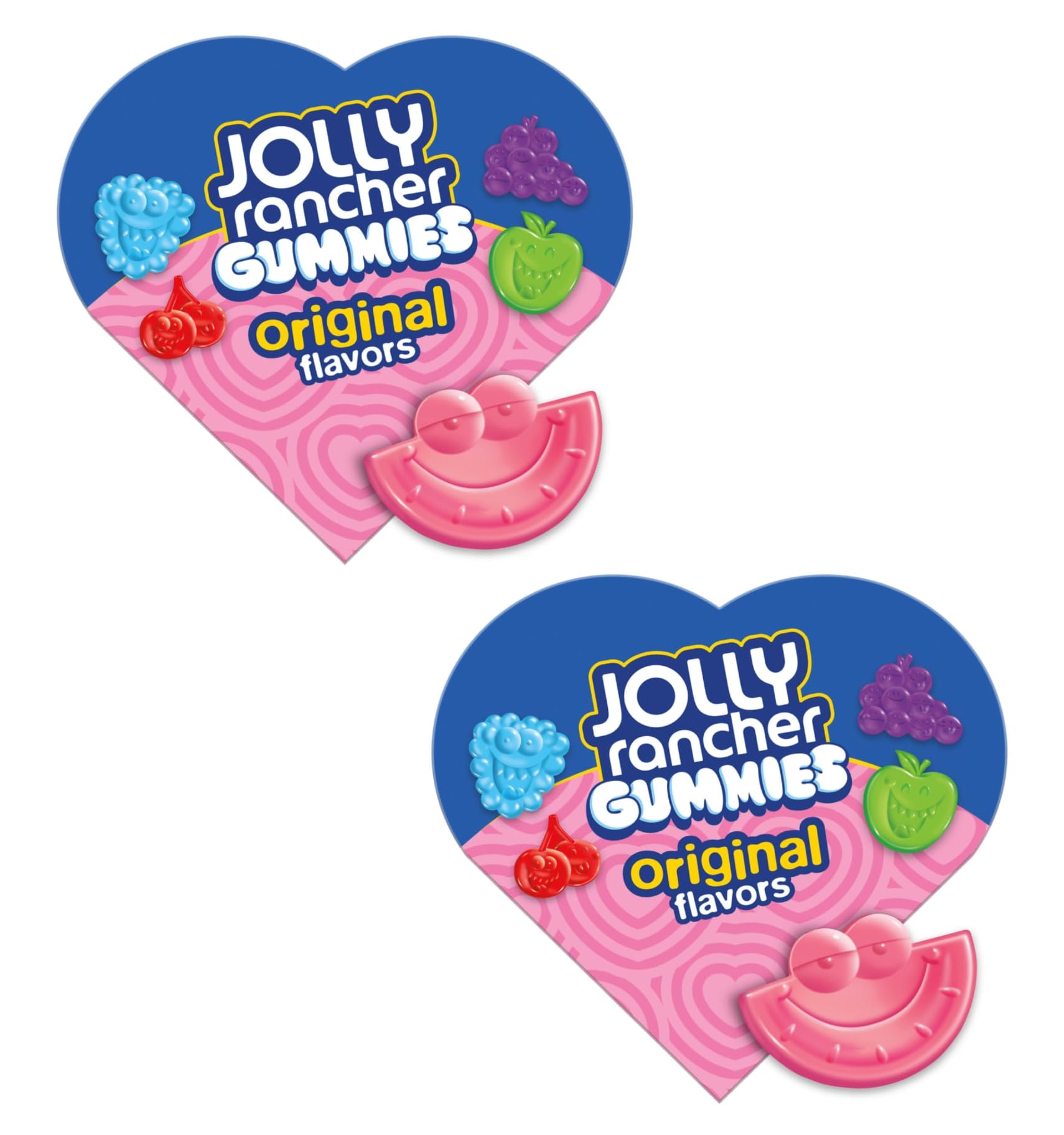 Jolly Rancher Valentine's Day Gummies - Heart Shaped Box - Pack of 2 - Delicious Classic Taste - Great for Giving that Special Someone