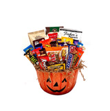 10" Timberland Halloween Pumpkin Gift Basket with Premium Halloween Candy, Chocolates, and Snacks. Hand-Crafted Halloween Pumpkin Candy Gift Basket