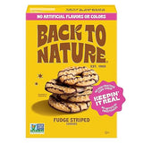 Back to Nature Fudge Striped Cookies, Plant-Based, Non-GMO, Made with Wheat Flour, Snack Happy, 7.7 oz Box