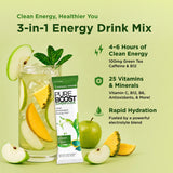 Pureboost Sugar-Free Superfoods Clean Energy Drink Mix, Green Mojo 30ct