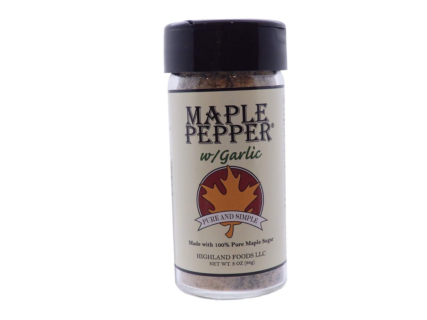 Sweet Heat Maple Pepper Set - Habanero, Rosemary, Garlic, and Original Maple Pepper - Made from Pure Vermont Maple Syrup