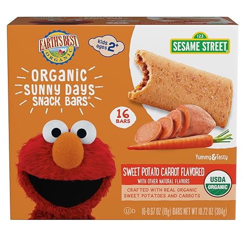 Earth's Best Organic Sunny Days Sweet Potato Carrot Snack Bars, 16 ct
