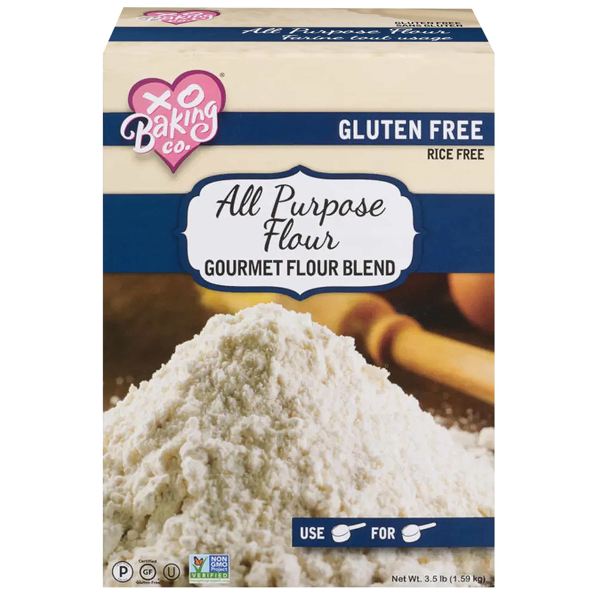 XO Baking Co. Gluten Free All Purpose Flour - Gourmet Flour Blend; Non-GMO; Kosher; Rice and Peanut Free; Paleo Friendly; No Preservatives; No