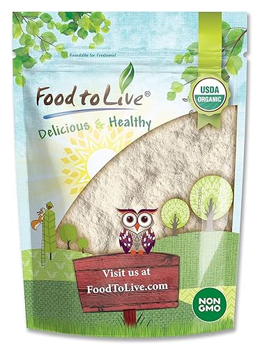 Food to Live Organic Cassava Flour, 8 Ounces - Non-GMO, Raw Yuca Root Powder, 100% Pure, Kosher, Vegan Superfood, Paleo, Bulk, Wheat Flour Substitute