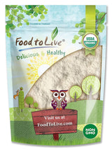 Food to Live Organic Cassava Flour, 8 Ounces - Non-GMO, Raw Yuca Root Powder, 100% Pure, Kosher, Vegan Superfood, Paleo, Bulk, Wheat Flour Substitute
