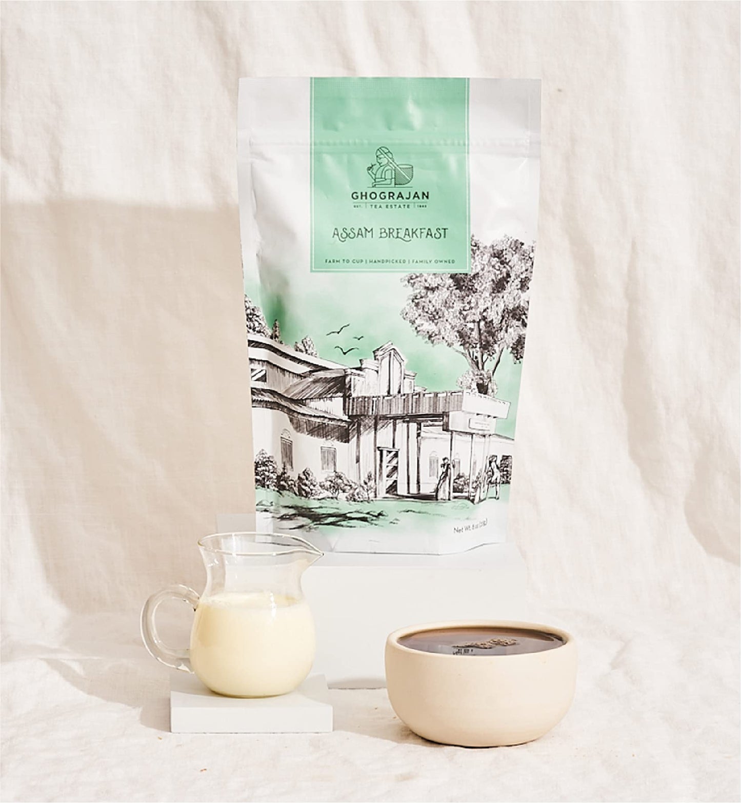 Assam Breakfast High Caffeine Loose Black Tea from India (200+ Cups) - Fresh Harvest - Perfect for Strong Morning Milk Tea Or Indian Chai Tea