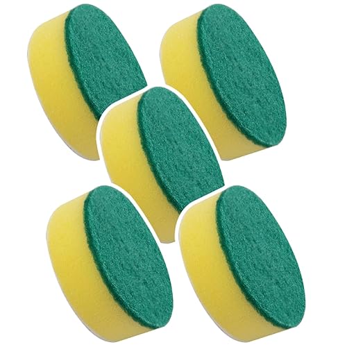 Horsepower 5 Heavy-Duty Sponges for Cordless & Rechargeable Scrubber, AS-SEEN-ON-TV, Long-Lasting Scouring Pads Perfect for Cleaning Dishes, Removing