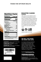 Terrasoul Superfoods Organic Carob Powder, 1 Lb - Cocoa Powder Alternative | High in Fiber