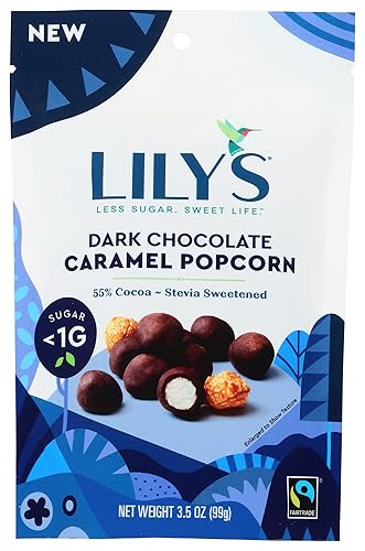 Lily's Chocolate Dark Chocolate Caramel Popcorn, 3.5 OZ