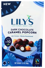 Lily's Chocolate Dark Chocolate Caramel Popcorn, 3.5 OZ