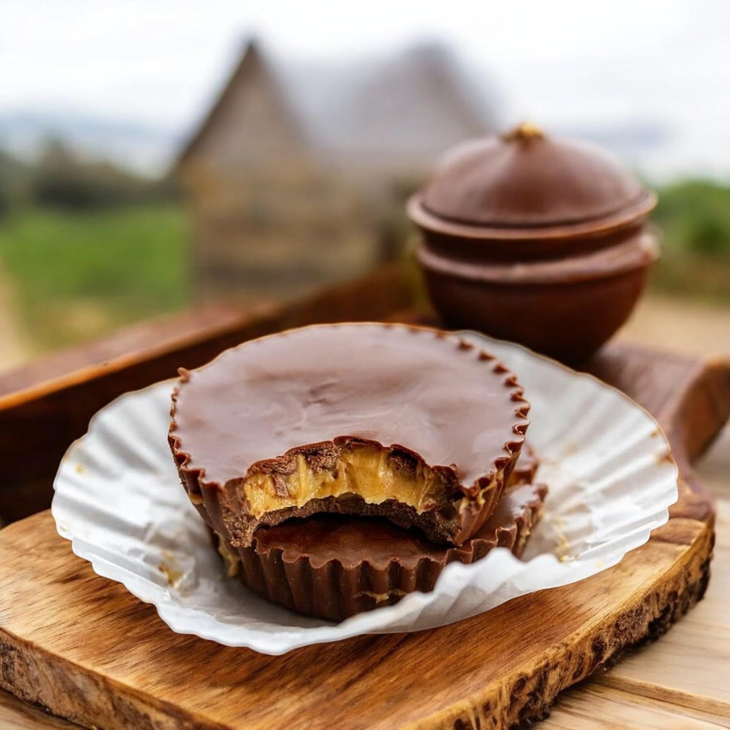 Sugar Free Dark Chocolate Peanut Butter Cup Delight-2 lb Deliciously Crafted for a Guilt-Free Indulgence Made with Stevia Extract-Perfect