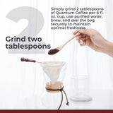 Quantum Organic Whole Roasted Coffee Beans - Medium Roast, From Guji Region of Ethiopia, Crafted for Optimal Health Benefits, Sweet & Fruity