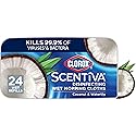 Clorox Scentiva Disinfecting Wet Mopping Cloths, Coconut and Waterlily, 24 Refills (Pack May Vary)