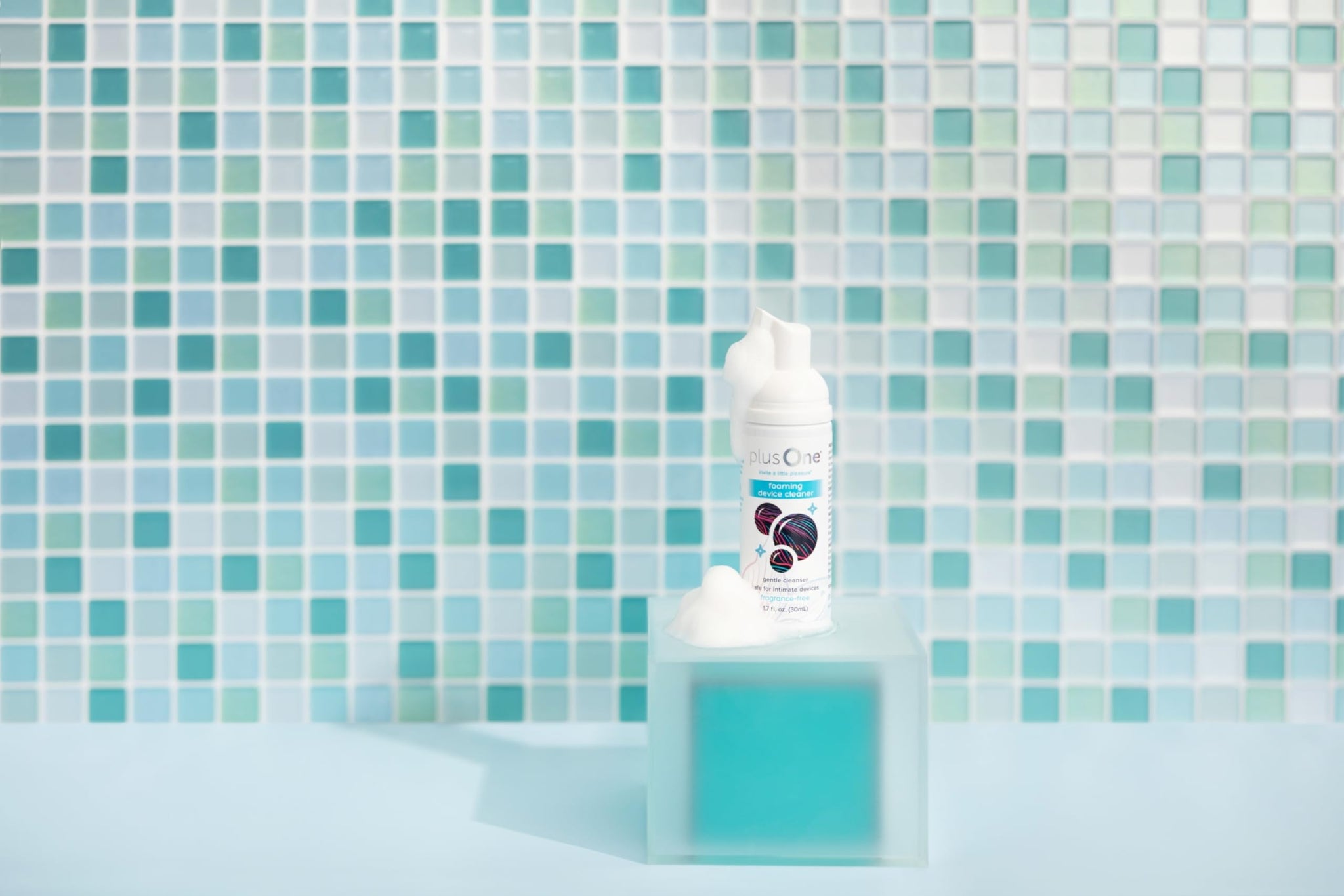 plusOne Adult Toy Foaming Cleaner, Fragrance Free, Pro-Skin Gentle Formula, Non-Sticky, No Scrubbing, Easy To Use Dispenser, TSA Approved
