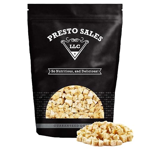 Presto Sales Dried Apple Cubes 48 oz | All Natural Dried Fruit Snack | Vegan, Non-GMO Dehydrated Fruit | Packed Fresh in Resealable 3 lbs pouch bag
