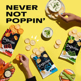 Popchips Potato Chips Variety Pack, Sea Salt, BBQ, Sour Cream & Onion, 12ct Single Serve 0.8oz Bags, Gluten Free, Salty Snacks for Adults
