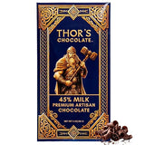 Thor's Chocolate Artisan Milk Chocolate Bars 45% Cacao (3 Pack) | 3 x 3 oz Bean to Bar, Small Batch, Ethically Sourced, Clean Ingredients, Handcrafted