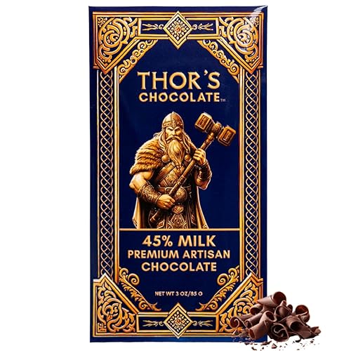 Thor's Chocolate Artisan Milk Chocolate Bars 45% Cacao (3 Pack) | 3 x 3 oz Bean to Bar, Small Batch, Ethically Sourced, Clean Ingredients, Handcrafted