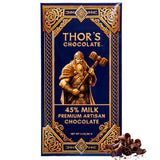Thor's Chocolate Artisan Milk Chocolate Bars 45% Cacao (3 Pack) | 3 x 3 oz Bean to Bar, Small Batch, Ethically Sourced, Clean Ingredients, Handcrafted