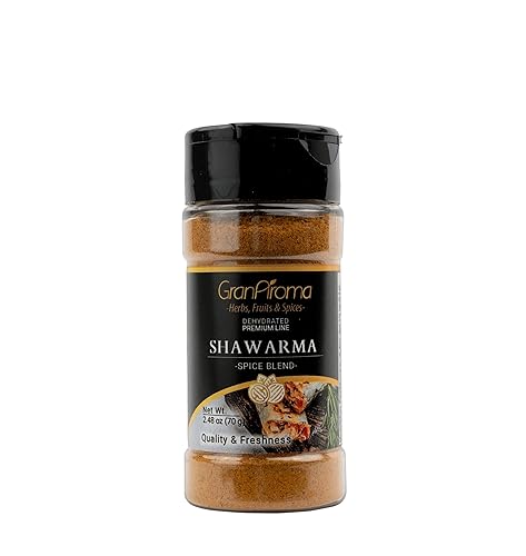 GranAroma Shawarma Spice Blend, Aromatic & Savory, Exotic Flavor, Authentic Middle Eastern Cuisine (2.48 Ounce)