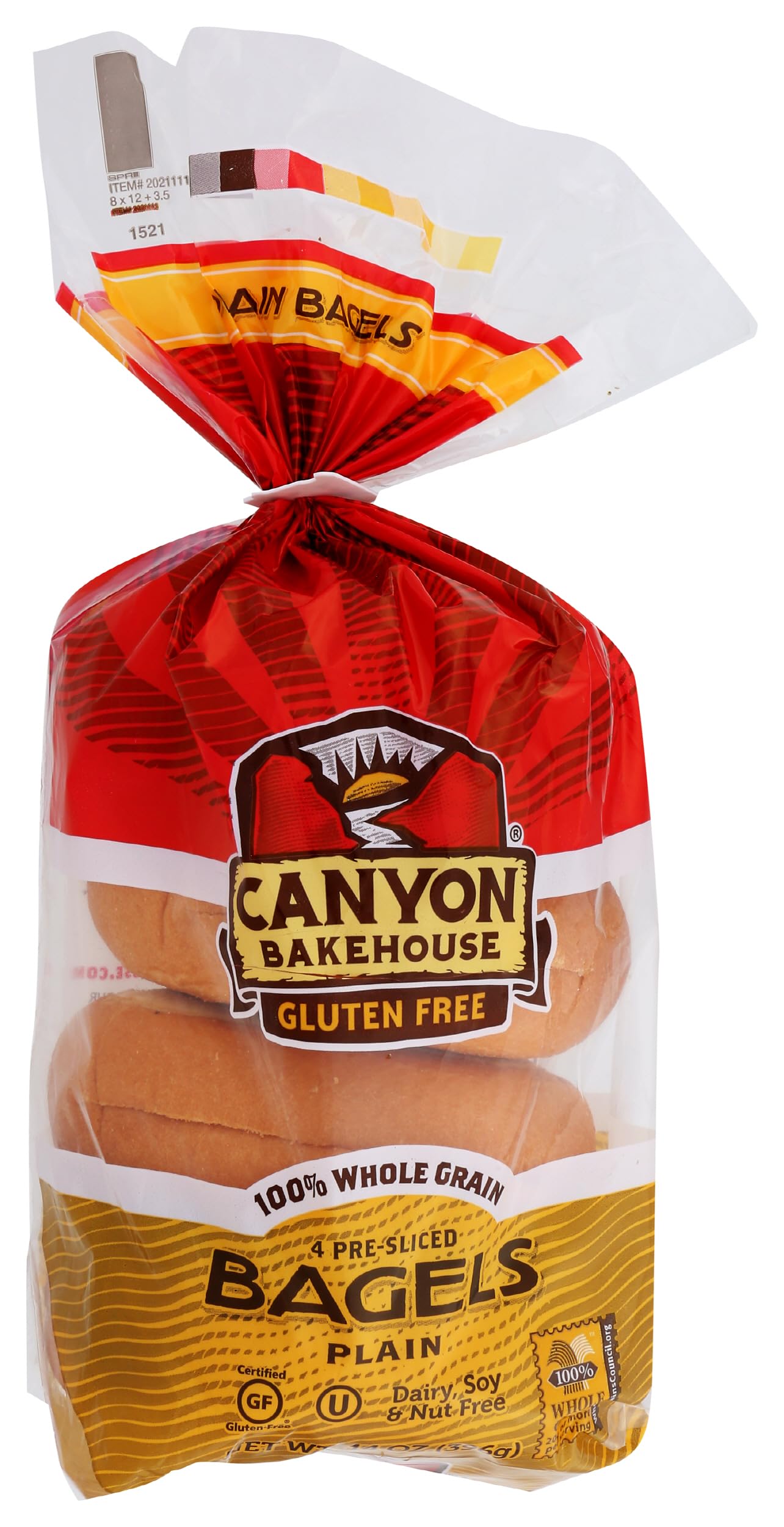 Canyon Bakehouse, Plain Bagels, 14 oz (frozen)