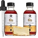 Dolce Flav Cheesecake Extract - 2 Ounce Water-Soluble Kosher, Sugar-Free, Concentrated Creamy Flavor for Desserts, Frostings & Pastries, Includes