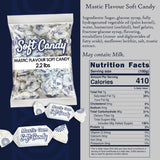 Ceres Gourmet Mastic Soft Candy Bulk 2.2 lb - Individually Wrapped Chewy Candy with Natural Mastic Flavor - Bulk Gourmet Candies for Parties, Offices