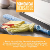 E-Cloth Duster & Cleaning Bundle - Microfiber Cloth Set - Includes Flexi-Edge Floor Dusting Mop, High Performance Dusting Cloth & Glove, Cleaning