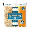 Franklin’s Gourmet Popcorn All-In-One Pre-Measured Packs - 4oz. Pack of 10 - Butter Flavored Coconut Oil + Butter Salt Popcorn Seasoning + Organic