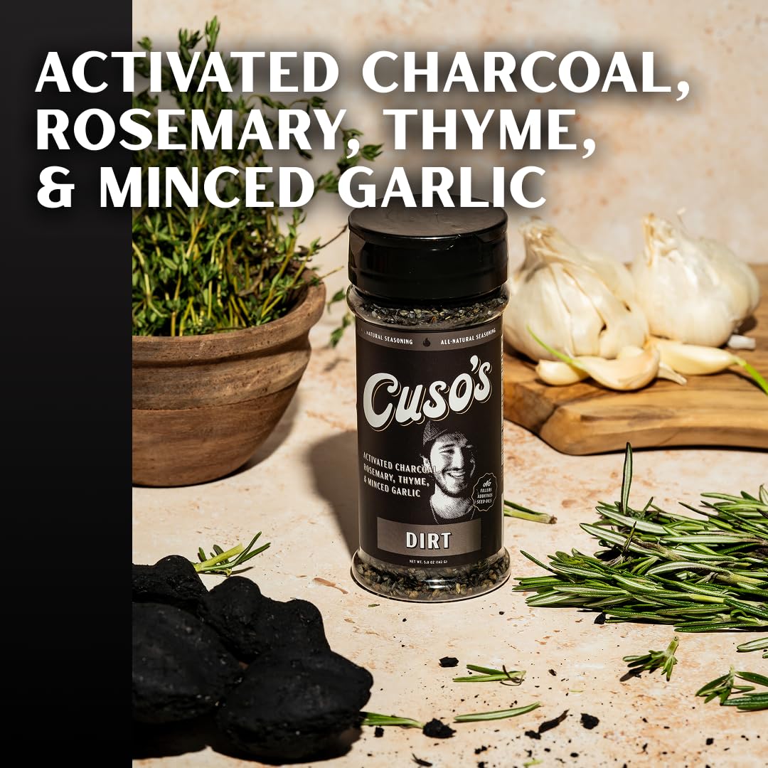 Cuso’s Dirt® BBQ Seasoning - Dirt Rub - Bold Steak & Brisket Seasoning for Smoking - Dry Rub for Meat - Steak Seasonings, Beef Rubs for Smoking & BBQ
