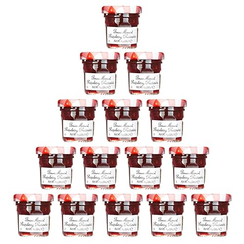 Bonne Maman Raspberry Mix Preserve 70% Mini Jars - 1 oz x 15 pcs Kosher