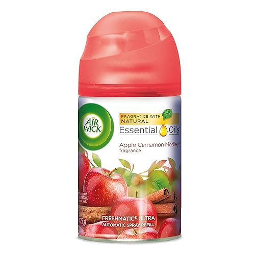 Air Wick Freshmatic Automatic Spray Air Freshener, Apple Cinnamon Medley Scent, 1 Refill, 6.17 Ounce (3 Pack)