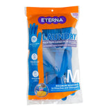 ETERNA Gloves Extra Long, Gloves for Laundry, Kitchen and Household Cleaning, Brush Effect on Fingers, Longer Lenght with Expandable Sleeve, Size M