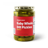 Amazon Saver, Kosher Baby Whole Dill Pickles, 24 Fl Oz