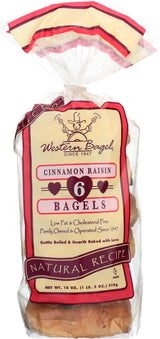 Western Bagel, Bagel Cinnamon Raisin, 6 Count
