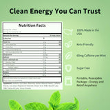 Rally Energy Caffeine Gum, Sugarless Gum with 60 mg of Caffeine for Fast-Acting Energy, Stay Alert, Long-Lasting, Natural Peppermint Flavor (2 Pack