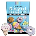 Chefmaster White Royal Icing Mix, Decorating Cookies, Making Cake Decorations, Extra Smooth & Versatile, Just Add Water, Non-GMO, Made in USA, 16 oz