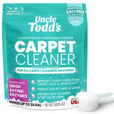 Uncle Todd's Carpet Cleaner Powder for Machines | Makes 30 Gallons of Carpet Cleaner Solution | Enzyme Formula Carpet Deodorizer | Removes Pet Odors