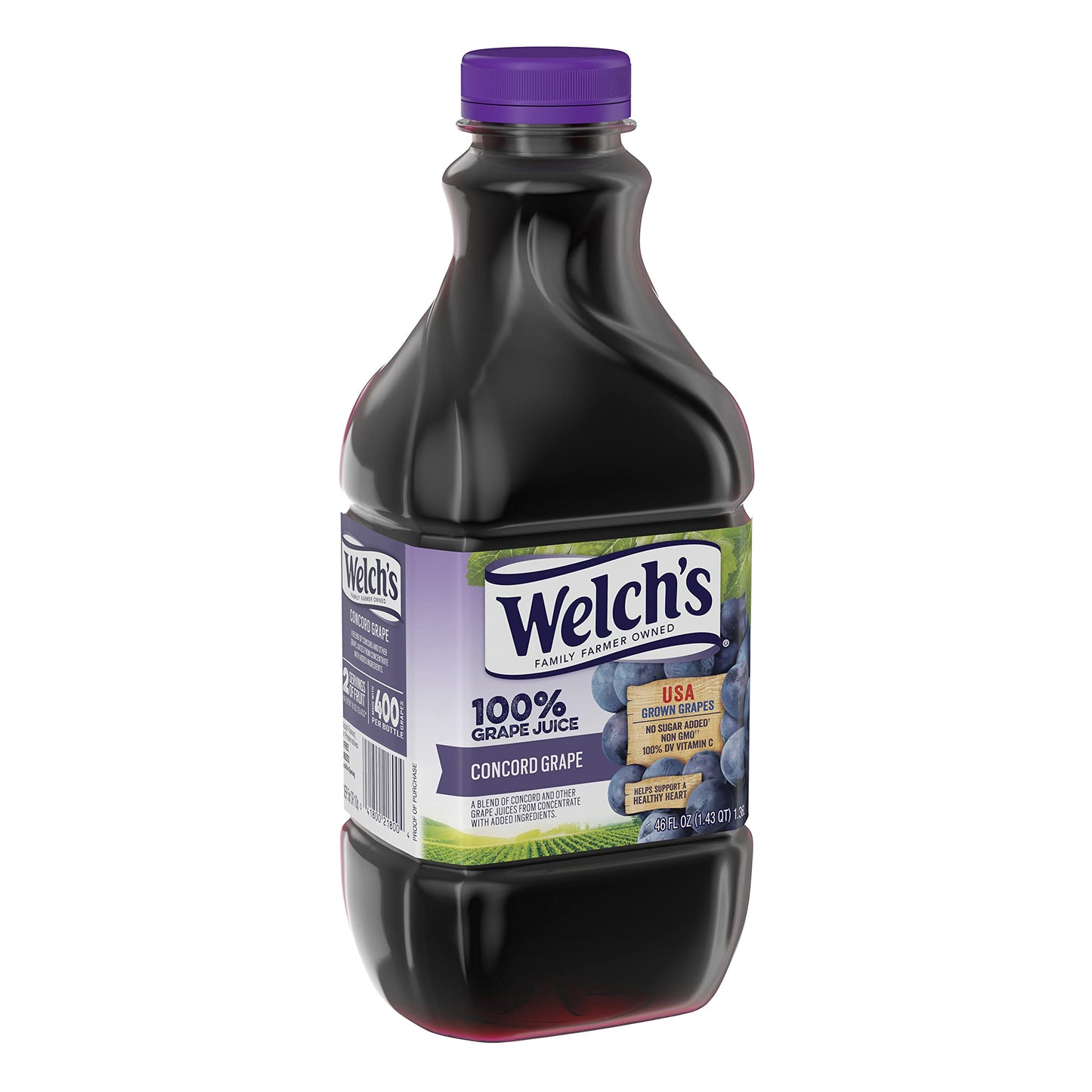 Welch's 100% Grape Juice, Concord Grape, 46 Fl Oz Bottle