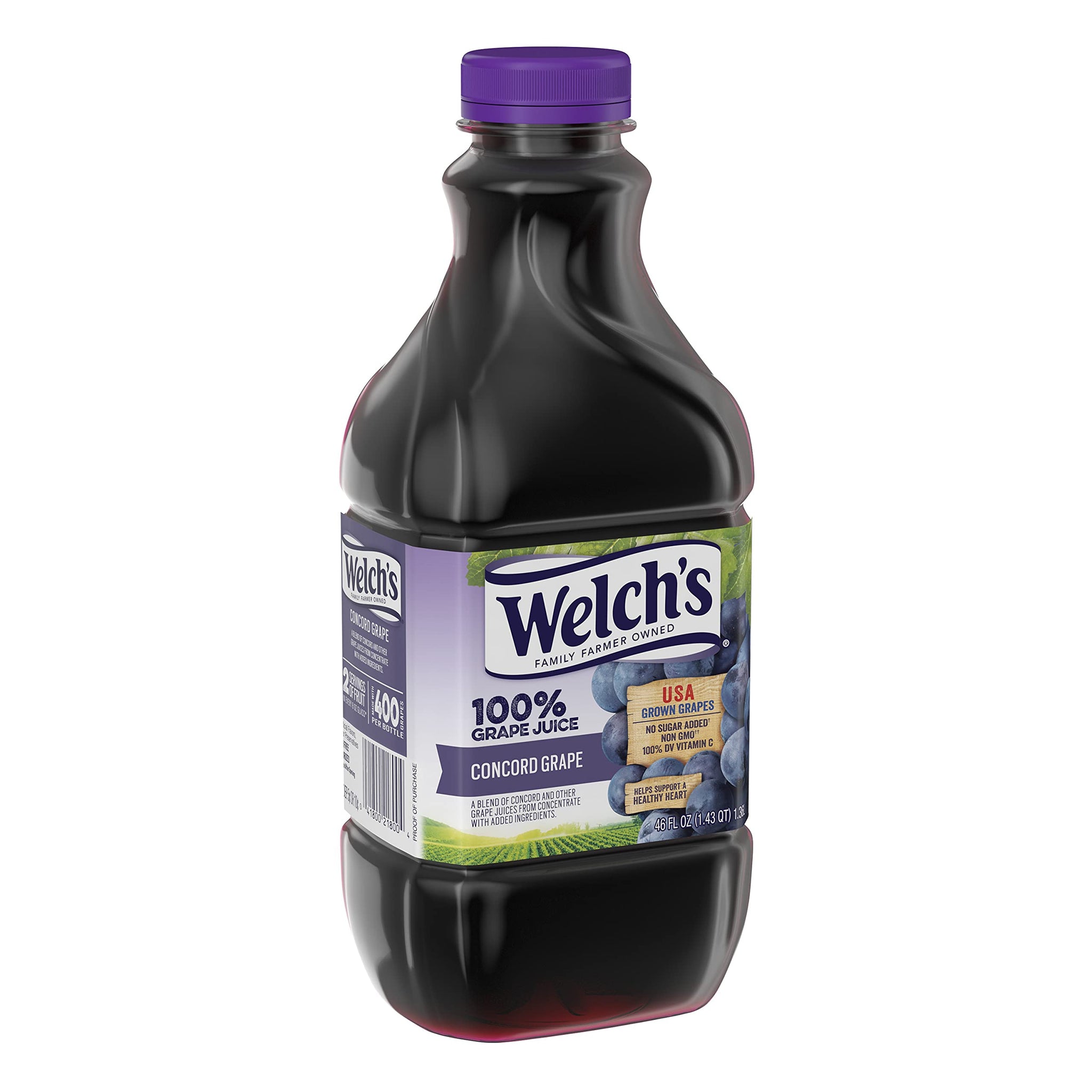 Welch's 100% Grape Juice, Concord Grape, 46 Fl Oz Bottle