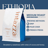 Intazza Ethiopia Single Origin Whole Bean Coffee, Medium Roast With Strawberry Notes With Cocoa And Honey, Coffee Whole Bean For Drip, Pour Over